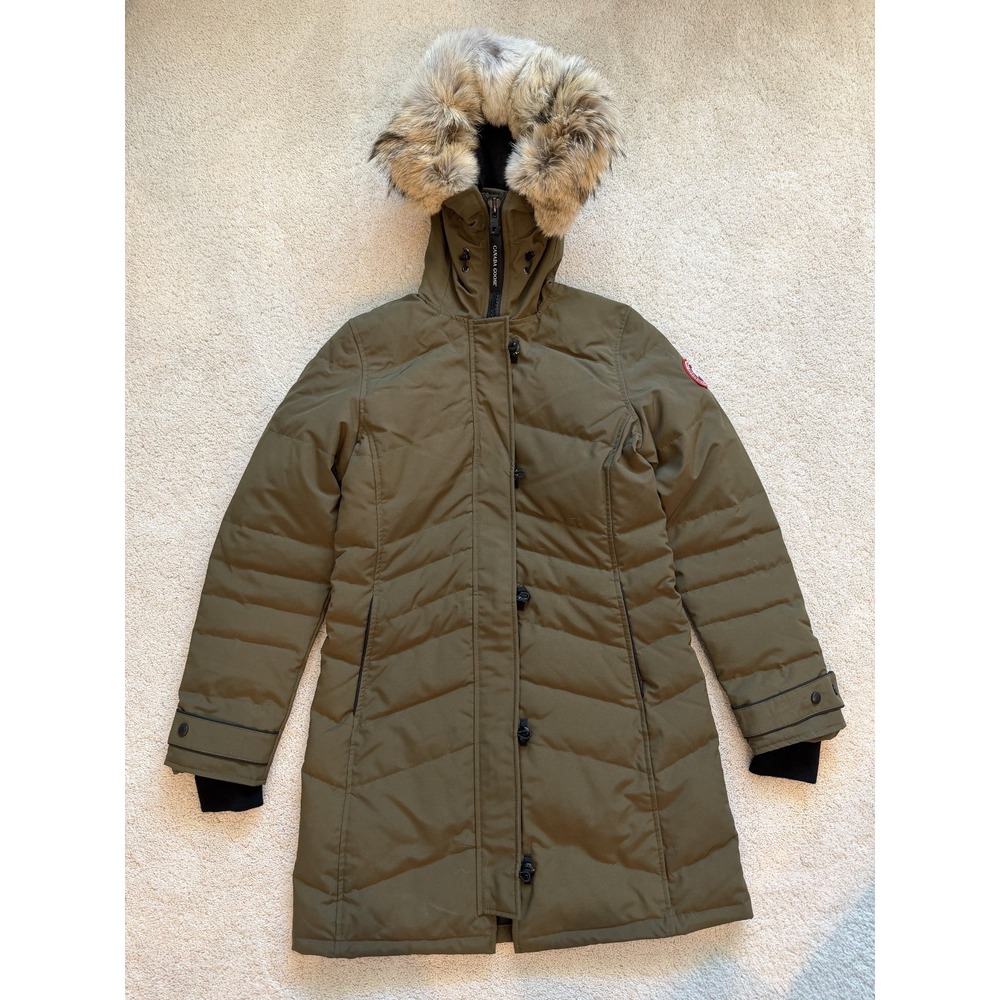 Canada Goose Women S Lorette Parka 2090L With Coyote Fur Military Green NWT